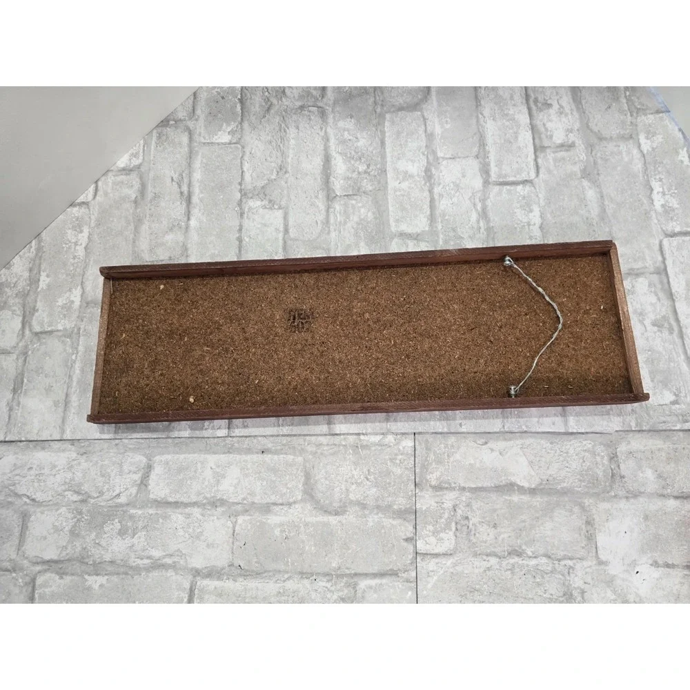 MCM Triple Diamond Shape Mirrors Wood Frame Wall Hanging 22